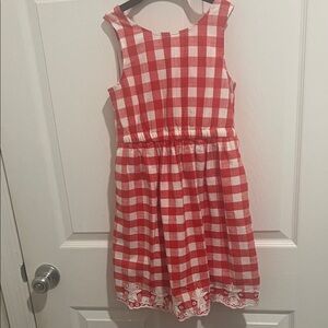 Cat & Jack Red and White Plaid Kids Dress